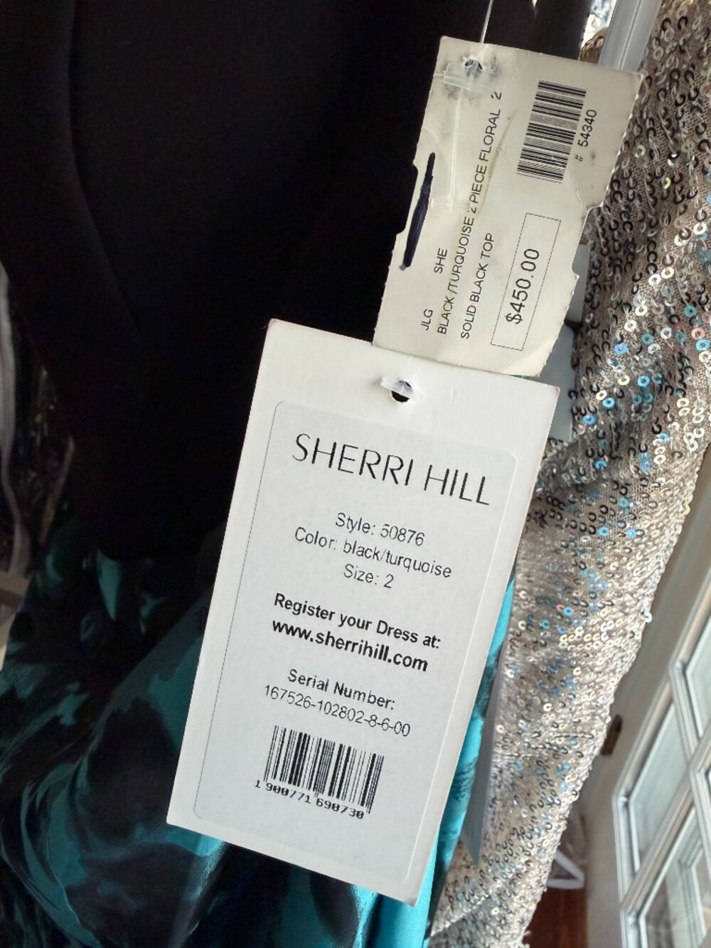 Sherri Hill 50876 Two-Piece Floral Mermaid Prom Gown NWT - Size 2 - Picture 7 of 10